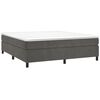 vidaXL Boxspringbettgestell Dunkelgrau 160x200 cm Samt
