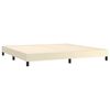 vidaXL Boxspringbett mit Matratze Creme 200x200 cm Kunstleder