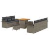 vidaXL Garten-Sofa-Set 10 stk. 9-Sitzanzahl Grau