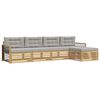 vidaXL Outdoor-Sofagarnitur 5 stk. Wei&szlig; und Hellgrau Polyester