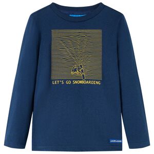 Kinder-Langarmshirt Marineblau 92