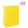 vidaXL Papiertragetaschen 250 Stk. mit Henkeln Gelb 32x17x44 cm