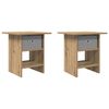 vidaXL Nachttisch 2 pcs Artisan-Eiche 41 x 40 x 45 cm Holzwerkstoff