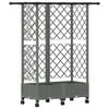 vidaXL Hochbeet mit Rankgitter und Dach Hellgrau 124 x 40 x 127 cm PP