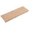 vidaXL Stufenmatten Selbstklebend 15 Stk. 65x21x4 cm Creme Rechteckiger Rand