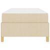 vidaXL Bettrahmen mit Matratze Creme 90 x 200 cm Stoff