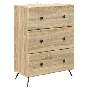 vidaXL Schubladenschrank 66 x 34,5 x 90 cm Holzwerkstoff Sonoma-Eiche