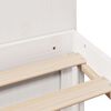 vidaXL Massivholzbett mit Regal ohne Matratze Weiß 140x190 cm Kiefer