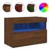 vidaXL TV-Wandschrank mit LED-Leuchten Braun Eichen-Optik 60x30x40 cm