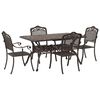 vidaXL Garten Essgruppe 5 stk. Bronze Aluminium