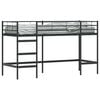 vidaXL Kinderloftbett Uni Schwarz 75 x 190 cm Stahl