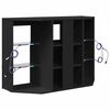 vidaXL Eck-LED-TV-Schrank Schwarz 100x40x68cm Holzwerkstoff