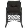 vidaXL Gartenst&uuml;hle mit Kissen 2 Stk. Schwarz Poly Rattan