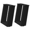 vidaXL Couchtischbeine U-Form 2 Stk. Schwarz 30x(30-31) cm Stahl