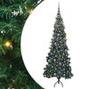 vidaXL Eckiger künstlicher Weihnachtsbaum Grün 180 cm PVC und Metall