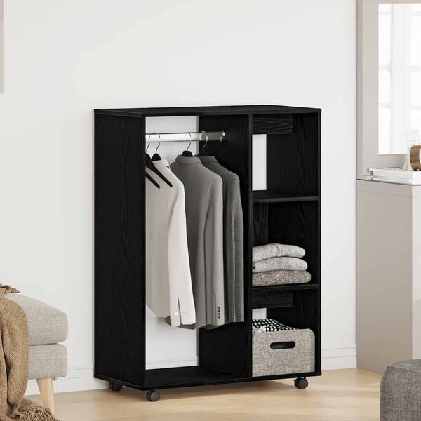 vidaXL Kleiderschrank Schwarze Eiche 80 x 40 x 110 cm Holzwerkstoff