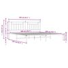 vidaXL Bettgestell mit Kopfteil Metall Wei&szlig; 200x200 cm