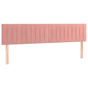 vidaXL Kopfteile Rosa 200x5x78/88 cm Samt