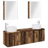 vidaXL Badezimmerschrank-Set 5 stk. Altholz Holzwerkstoff