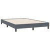 vidaXL Boxspringbett mit Matratze Dunkelgrau 140x220 cm Samt