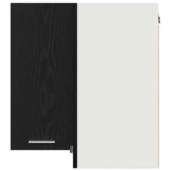 VidaXL Eckregal-Set Aus 2, Schwarz, Eichenholz, 40 X 49,5 Cm, Modernes Design, Perfekt Für Wohnzimmer, Schlafzimmer Und Büro. Rechteckige, Schlanke