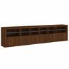 vidaXL Sideboard mit LED-Leuchten Braun Eichen-Optik 283x37x67 cm