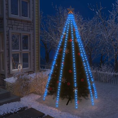 vidaXL Weihnachtsbaum-Lichternetz mit 400 LEDs Blau 400 cm