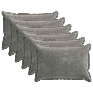 vidaXL Kissenbezug 2 pcs HOUTEN Hellgrau 50 x 70 cm Chenille-Stoff