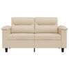 vidaXL 2-Sitzer-Sofa Creme 120 cm Mikrofasergewebe