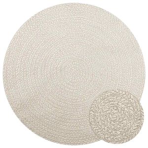 vidaXL Teppich ZIZUR Creme &Oslash; 160 cm Jute-Optik Indoor und Outdoor
