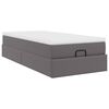 vidaXL Ottoman-Bett mit Matratze Grau 80x200 cm Kunstleder