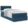 vidaXL Ottoman-Bett mit Matratze Dunkelblau 100x200 cm Samt