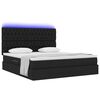 vidaXL Bett mit Stauraum und LED Schwarz 160 x 200 cm Polyester