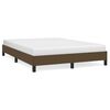 vidaXL Bettgestell ohne Matratze Dunkelbraun 140x190 cm Stoff