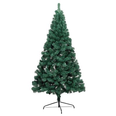 vidaXL Künstlicher Halb-Weihnachtsbaum Beleuchtung Ständer Grün 120 cm