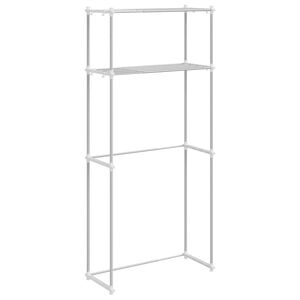 vidaXL Waschmaschinenregal Wei&szlig; 70 x 27 x 136 cm Aluminium