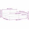 vidaXL Boxspringbett mit Matratze Creme 200 x 200 cm Stoff