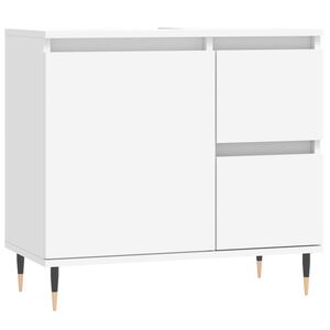 vidaXL Badschrank Wei&szlig; 65x33x60 cm Holzwerkstoff