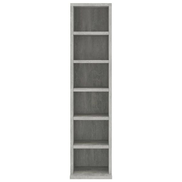 vidaXL CD-Schrank Betongrau 21x20x88 cm Holzwerkstoff