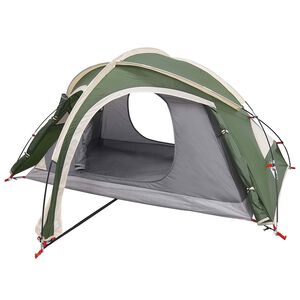 vidaXL Trekkingzelt mit Regenplane wasserabweisend 2 Personen Gr&uuml;n
