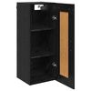 vidaXL Wandschrank Schwarz Eichen-Optik 34,5 x 34 x 90 cm