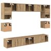 vidaXL TV-Schrankset Wandmontiert 8 pcs Artisan-Eiche Holzwerkstoff