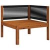 vidaXL 2-teiliges Garten-Lounge-Set mit Kissen Holz Akazie & Seil