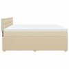 vidaXL Boxspringbett mit Matratze Creme 180x200 cm Stoff