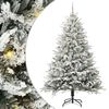 vidaXL K&uuml;nstlicher vorbeleuchteter Weihnachtsbaum mit Kugelset Gr&uuml;n
