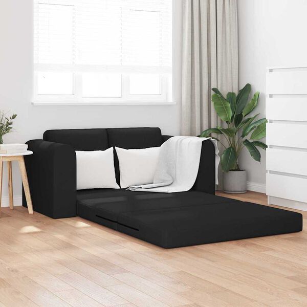 vidaXL Sofa Bett Schwarz 148 x 71 x 83 cm Stoff