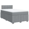 vidaXL Boxspringbett mit Matratze Hellgrau 120x190 cm Stoff