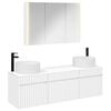 vidaXL Badezimmerschrank-Set 4 stk. Wei&szlig; Holzwerkstoff