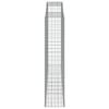 vidaXL Gabionen mit Hochbogen 12 Stk 300x50x220/240cm Verzinktes Eisen