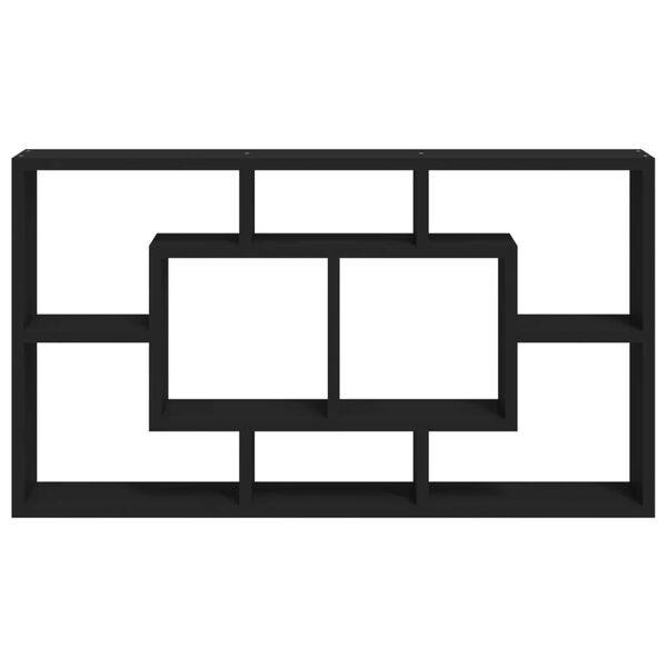 vidaXL Wandregal mit 8 F&auml;chern Schwarz
